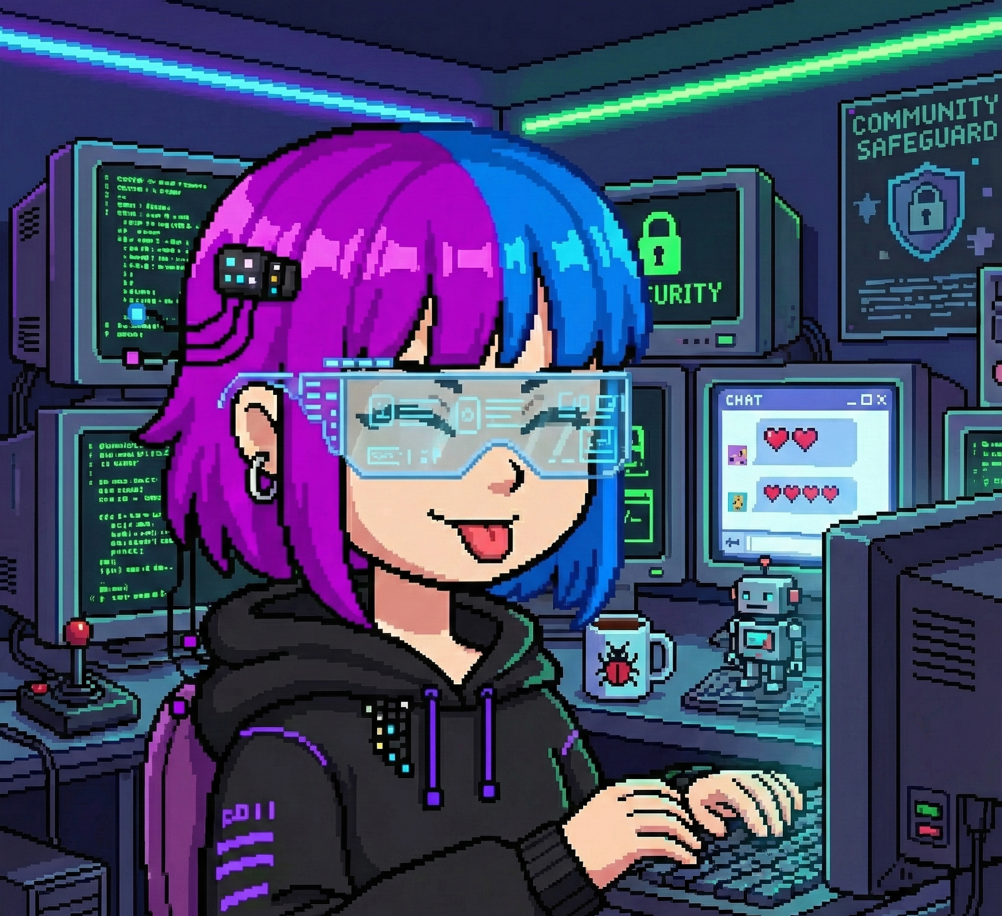 Vixy - Tu hacker favorita en pixel art